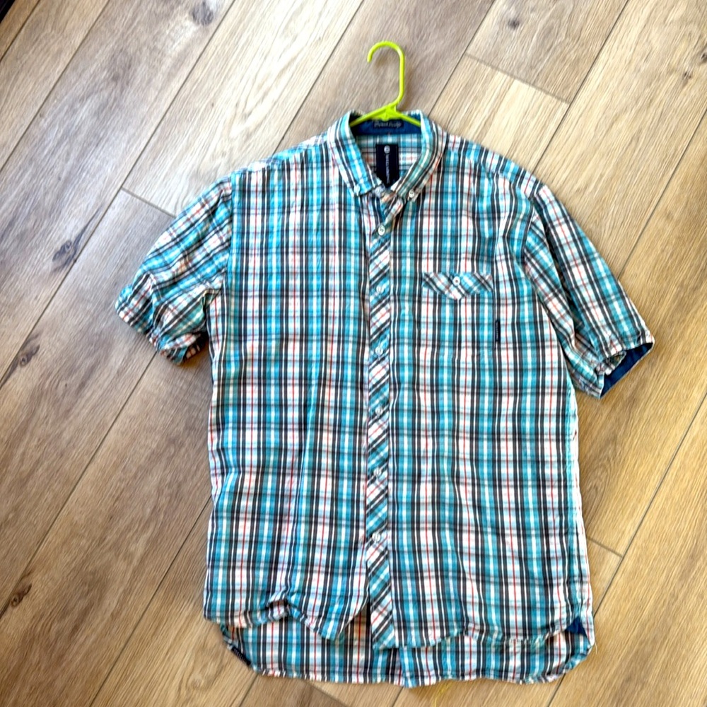 Billabong  Plaid Button Down Shirt - Blue and Red